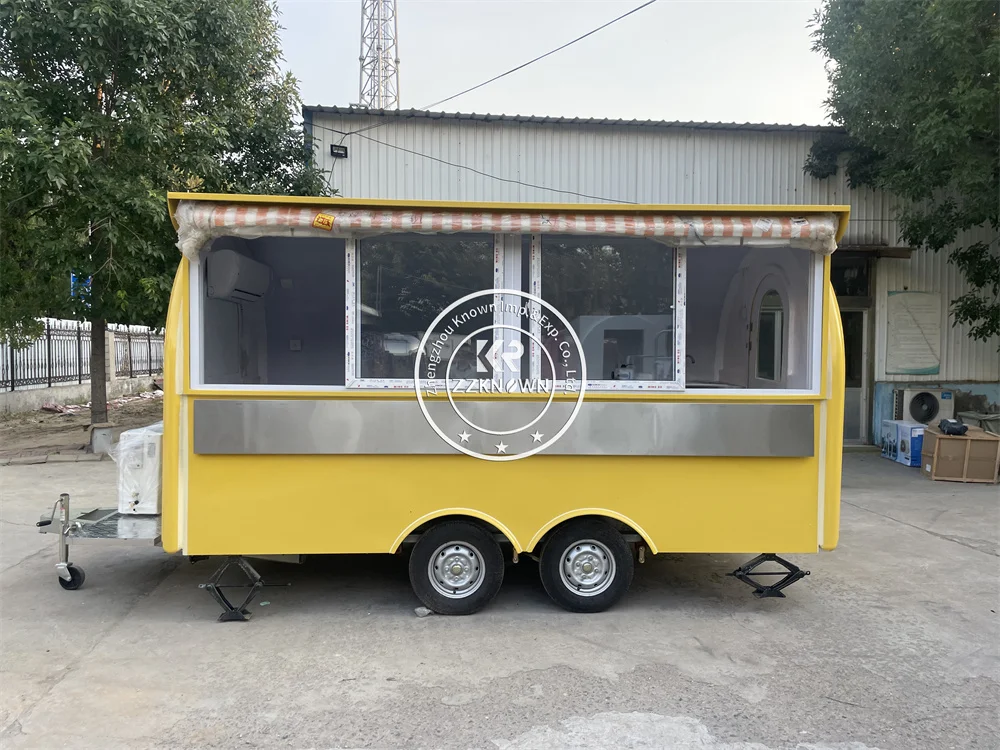 Мобильная тележка для хот-догов, грузовик для фаст-фуда, мобильная кухня, уличный магазин закусок, кик, концессионный прицеп для еды, полностью оборудованный
