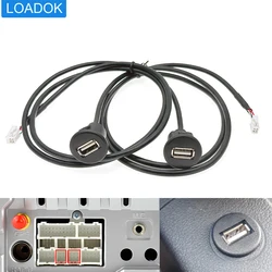 4 6 Pin USB Car Radio Dash Board Mount Panel Extension Cable Adapter for Android Multimedia Navigation Player
