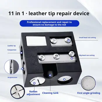 Ferramenta de reparo de ponta de taco de sinuca, ferramenta de reparo de ponta de taco de bilhar, modelador de queimadura, ferramenta de aerador, acessórios de bilhar