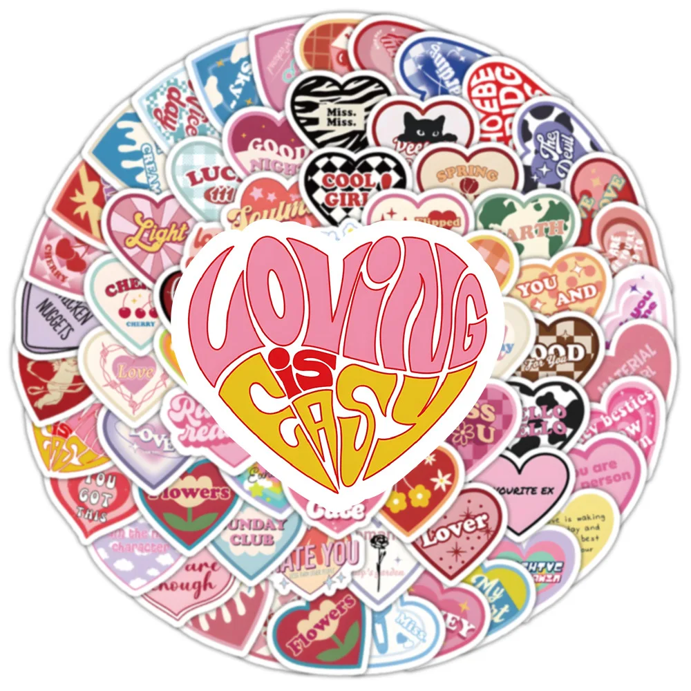 10/30/50/100PCS การ์ตูนสร้างสรรค์ Love Graffiti สติกเกอร์ INS ขนาดเล็กสด Graffiti DIY แล็ปท็อปกระเป๋าเดินทางรถ iPad กันน้ํารูปลอก