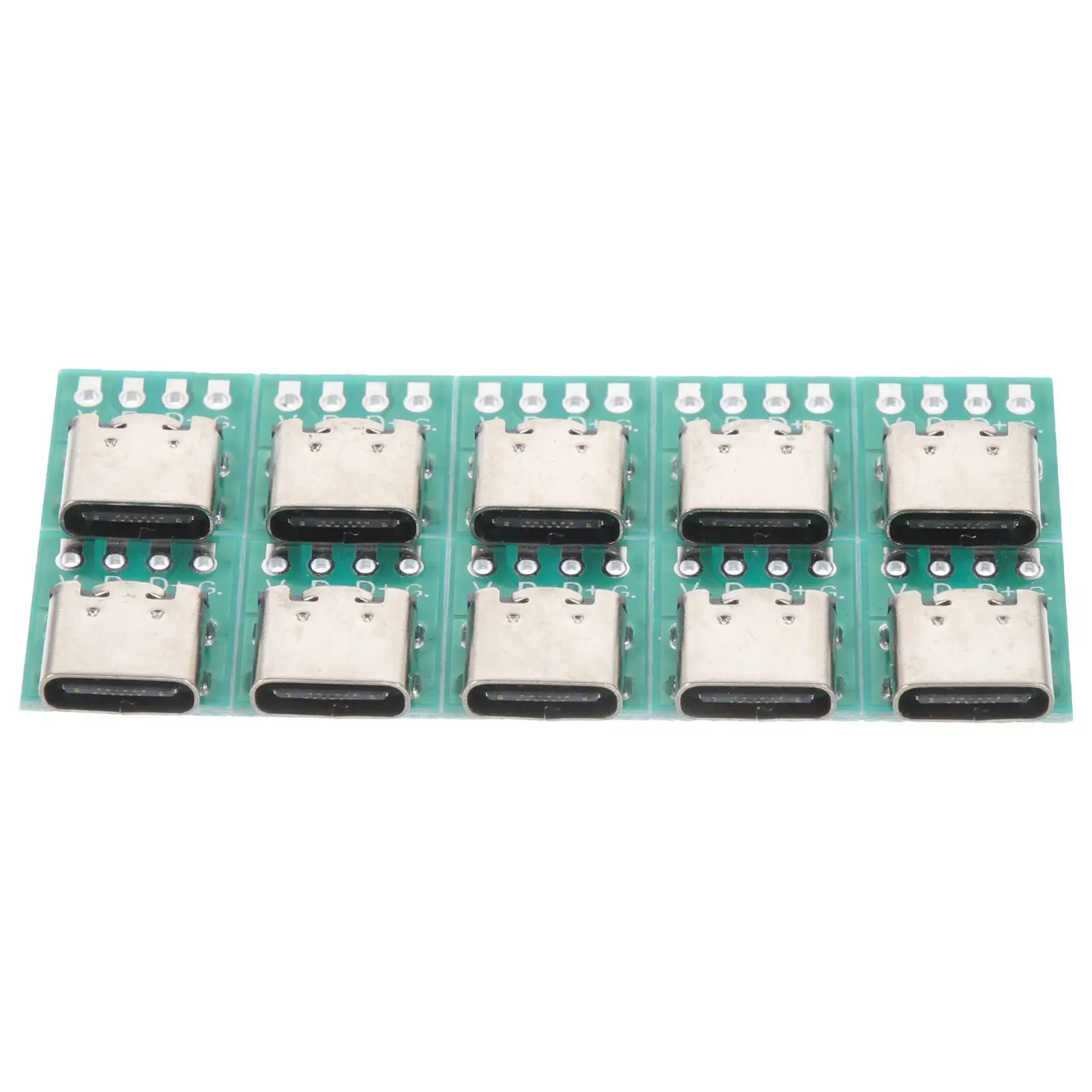 

10 Pcs USB C Board Female Connectors Cable Adapter Conversion PCB DIY 3 1 Splitter Hub Computer Peripherals USB