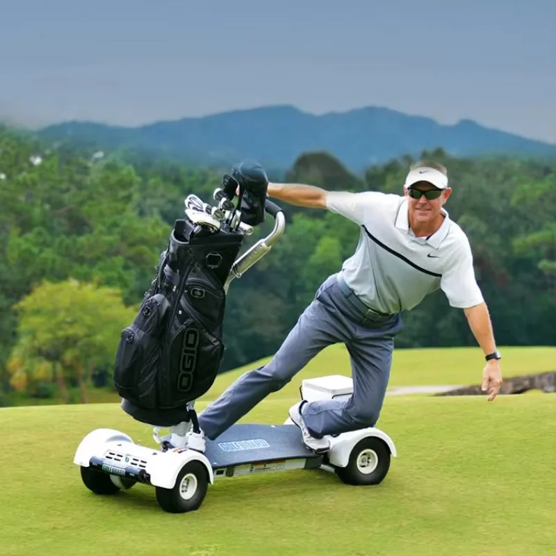 

New 60V 1600W Electric Golf Trolley Cart 10-Inch Tubeless Tyres Large Lithium Battery Brushless Dual Motor Body-Turning