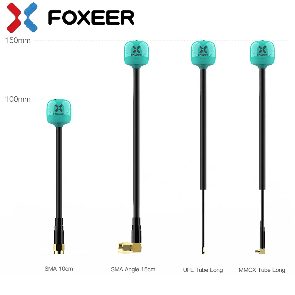 Imagem -05 - Foxeer-lollipop Plus Mini Antena 5.75ghz 2.6dbi Lhcp Rhcp Sma Mmcx Ufl Interface para rc Fpv Racing Drone Peças por Lote