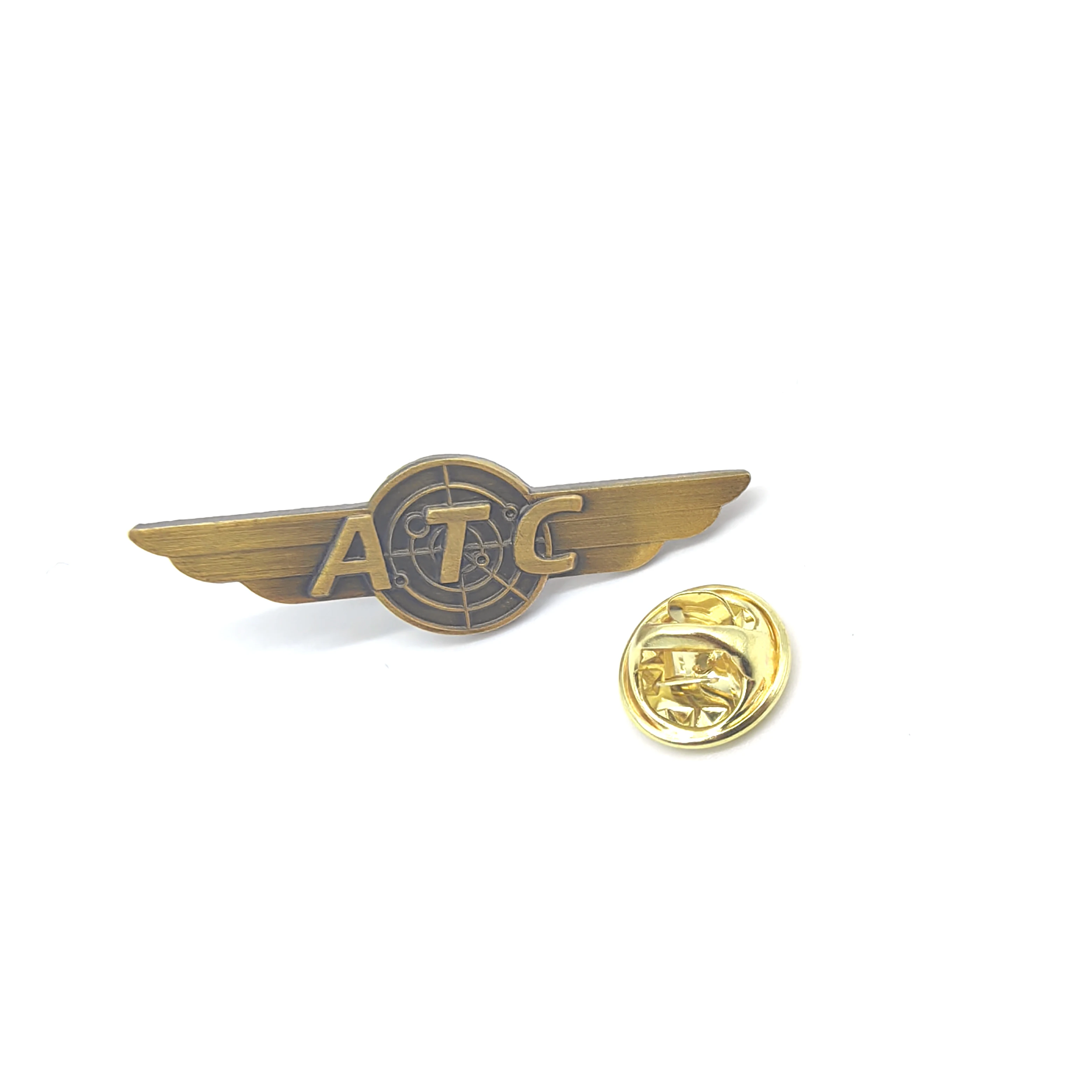 1PC ATC spilla in bronzo Vintage spilla per equipaggio aereo distintivo per uso aziendale spilla per abito con risvolto regalo