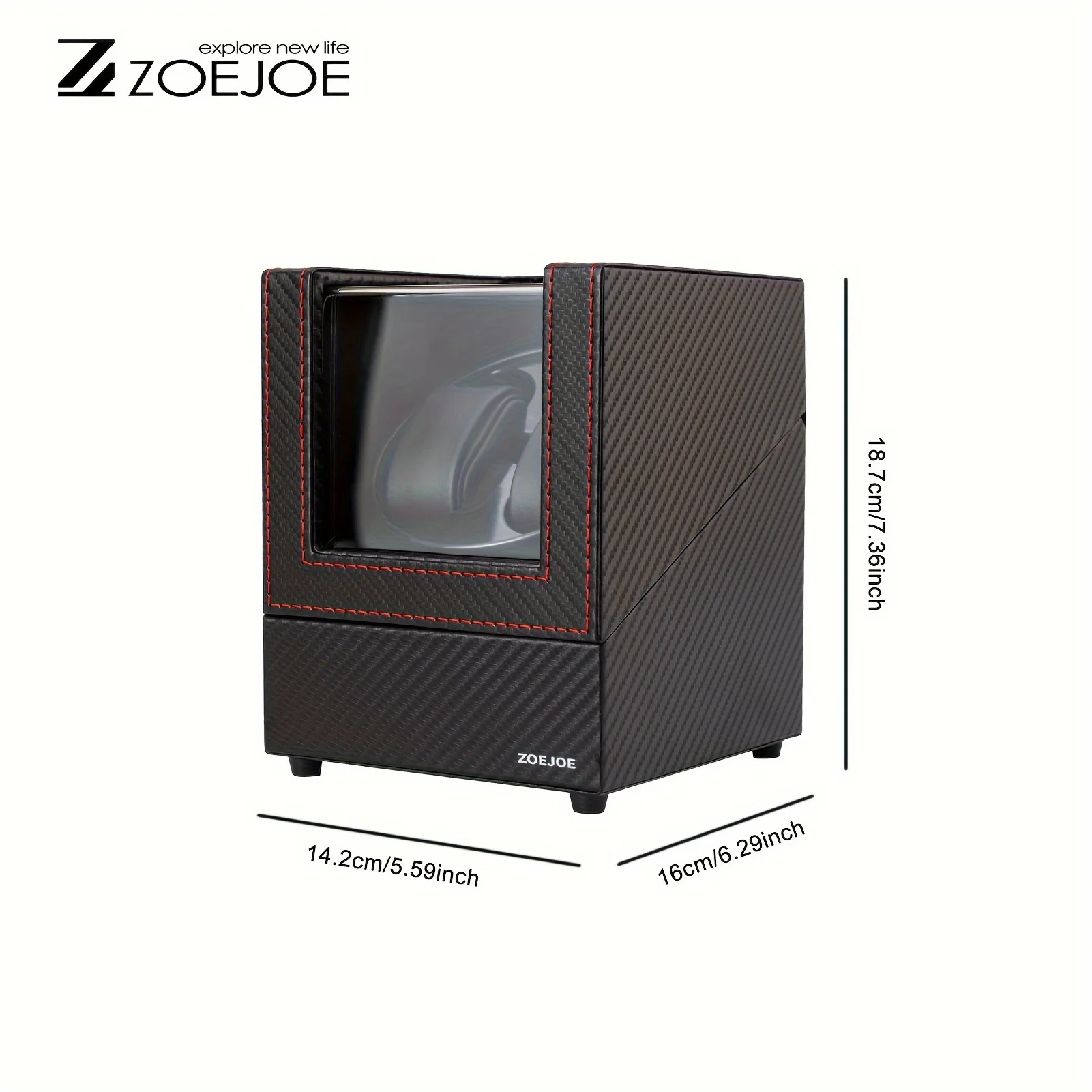 ZOEJOE Automatic Watch Winders 2 Slots Pu Leather Soft Pillow Quiet Motor Low Noise Birthday Gifts For Men Women