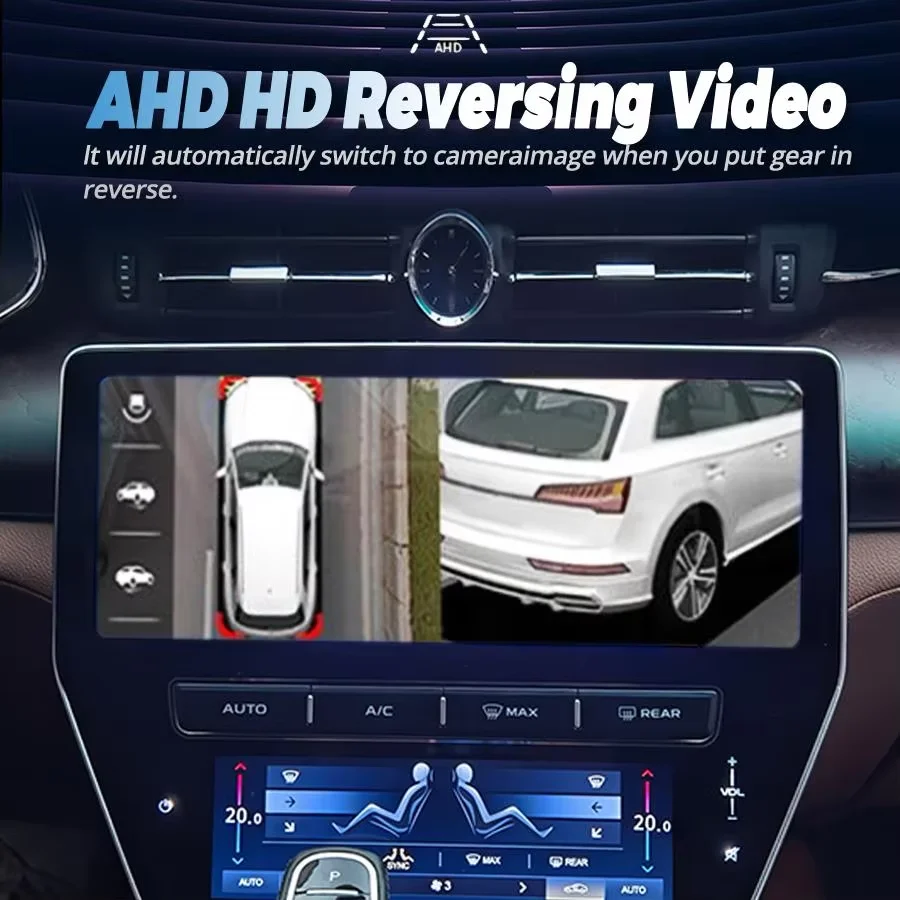 

Двойной экран Android 13 для Maserati Quattroporte 2013-2020, панель переменного тока, климатическая доска, автомобильная GPS-навигация, мультимедийный плеер 5G SIM