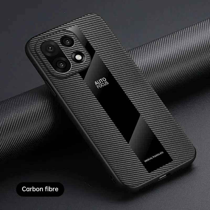 For Oneplus 15 Case Luxury Leather Texture Carbon Fiber Pattern Sheepskin Skin Feel Bumper Back Cover For Oneplus 15 - Image 8