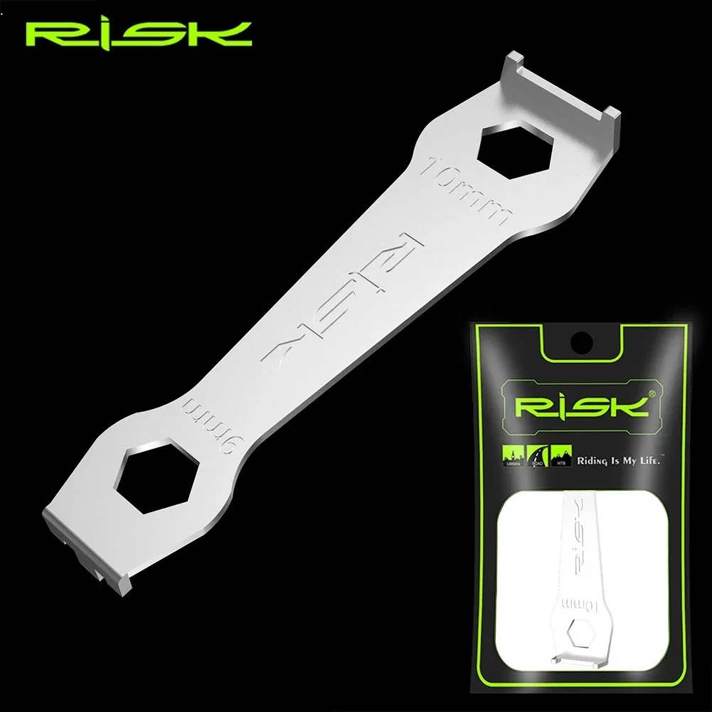 SPORTFUNSF 9mm/10mm Bicycle Chainring Crankset Bolt Nut Screw Wrench MTB Road Bike Removal Installation Tool Double-ended Repair