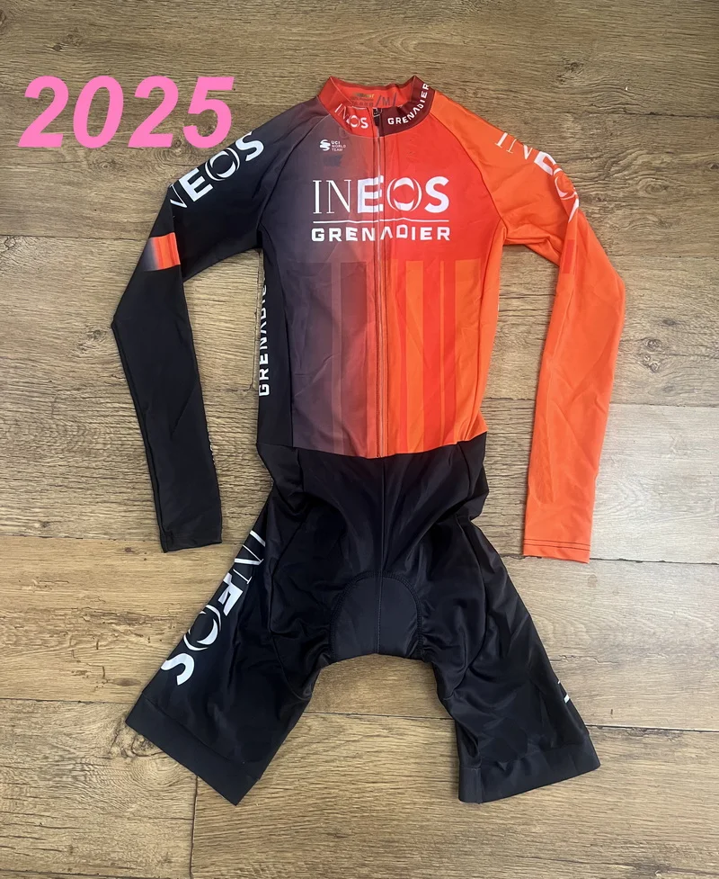 

Комбинезон LASER CUT 2025 INEOS Grenadier TEAM Боди с длинными рукавами Велосипедный трикотаж Велосипедная одежда Maillot Ropa Ciclismo