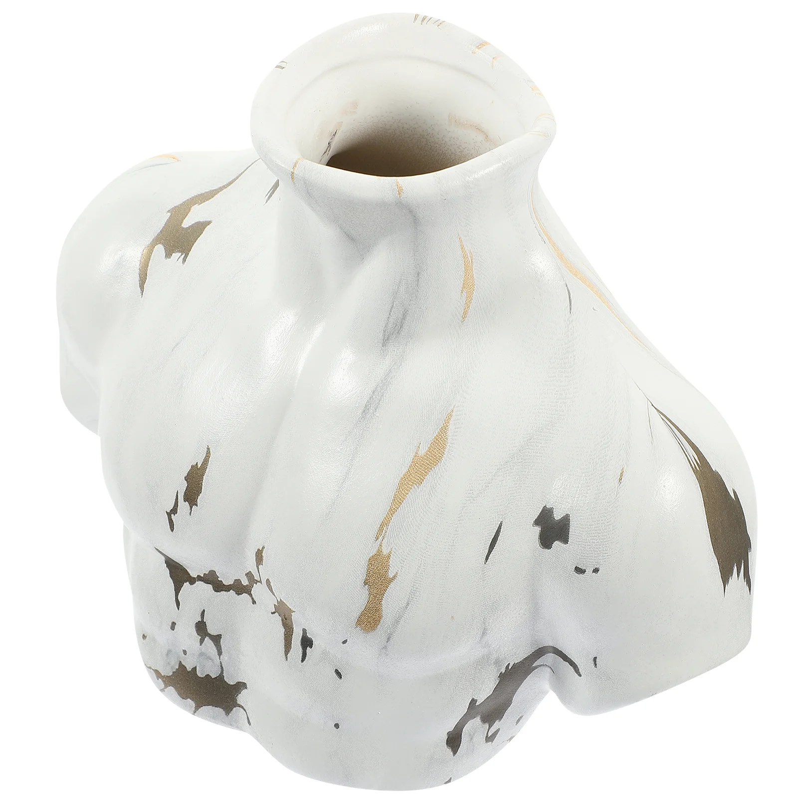 

Ceramic Flower Vase with Marble Texture Design for Tabletop Decoration Modern Abstract Vase for Living Room Balcony Hotel