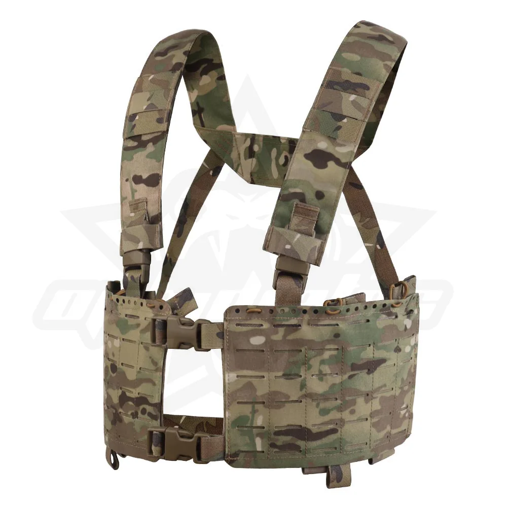 OPHIDIAN-Chaleco de pecho con sistema de topos, aparejo de pecho con corte láser, bolsa de revista, aparejo frontal dividido para caza, equipo conveniente para pistola de aire