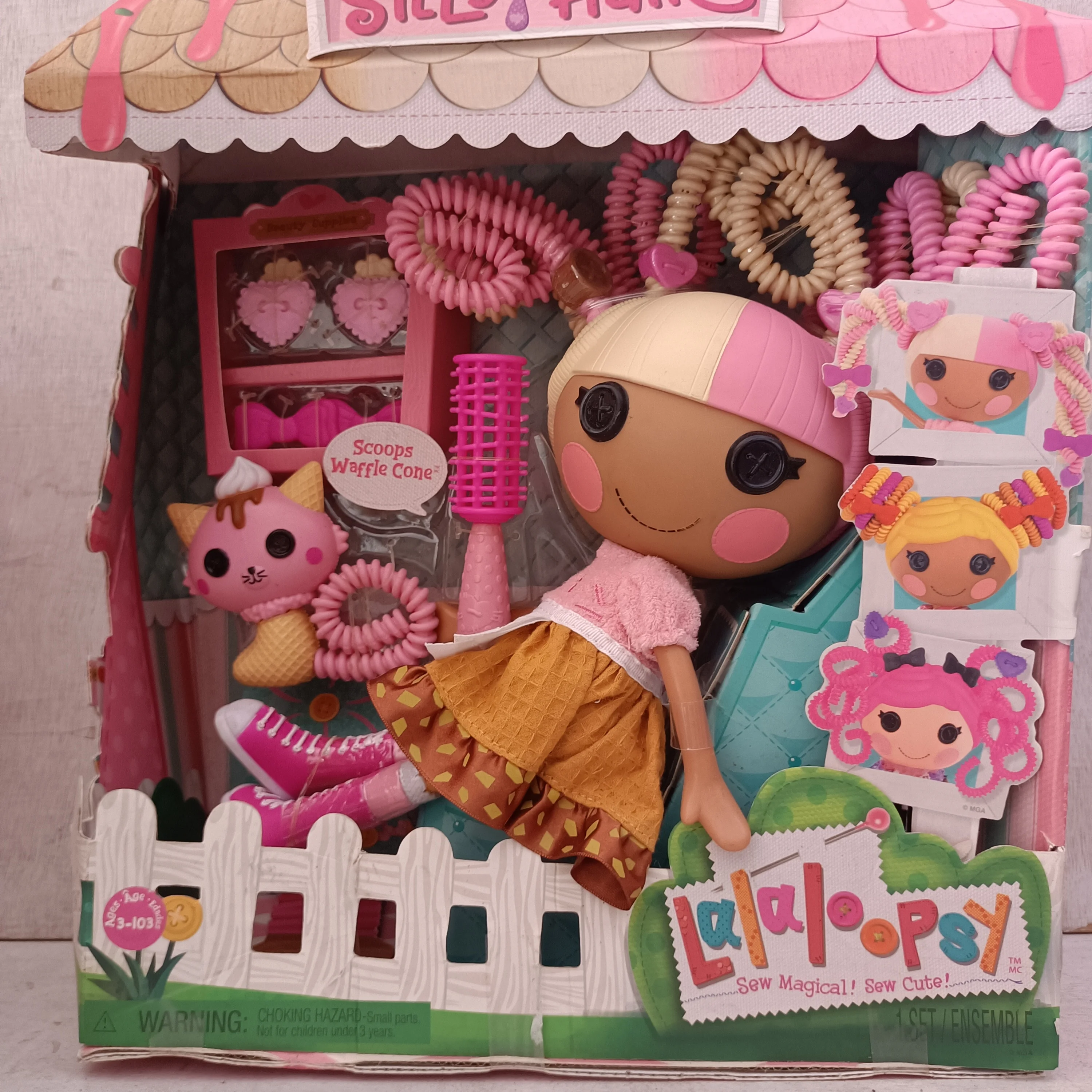 Original mga lalaloopsy10th aniversário edição bonito boneca cena conjunto crianças brincam brinquedo presente de natal