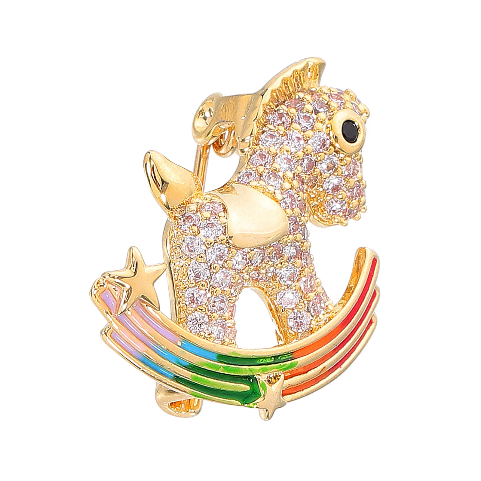 

Adorable Horse Brooch Zinc Alloy Cute Pin Lapel Pin for Clothes Bags Hats Unique Cartoon Animal Brooch