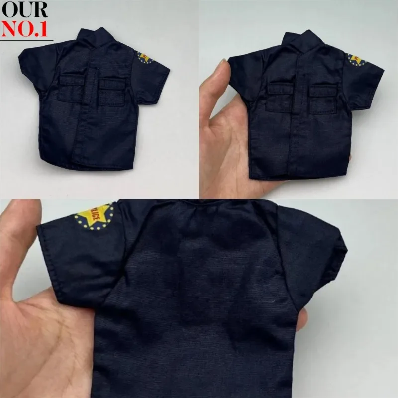 

1/6 Scale Male Soldier Hong Kong Police Dark Blue T-shirt Clothes Model for 12inch Action Figures Doll Body Accessories