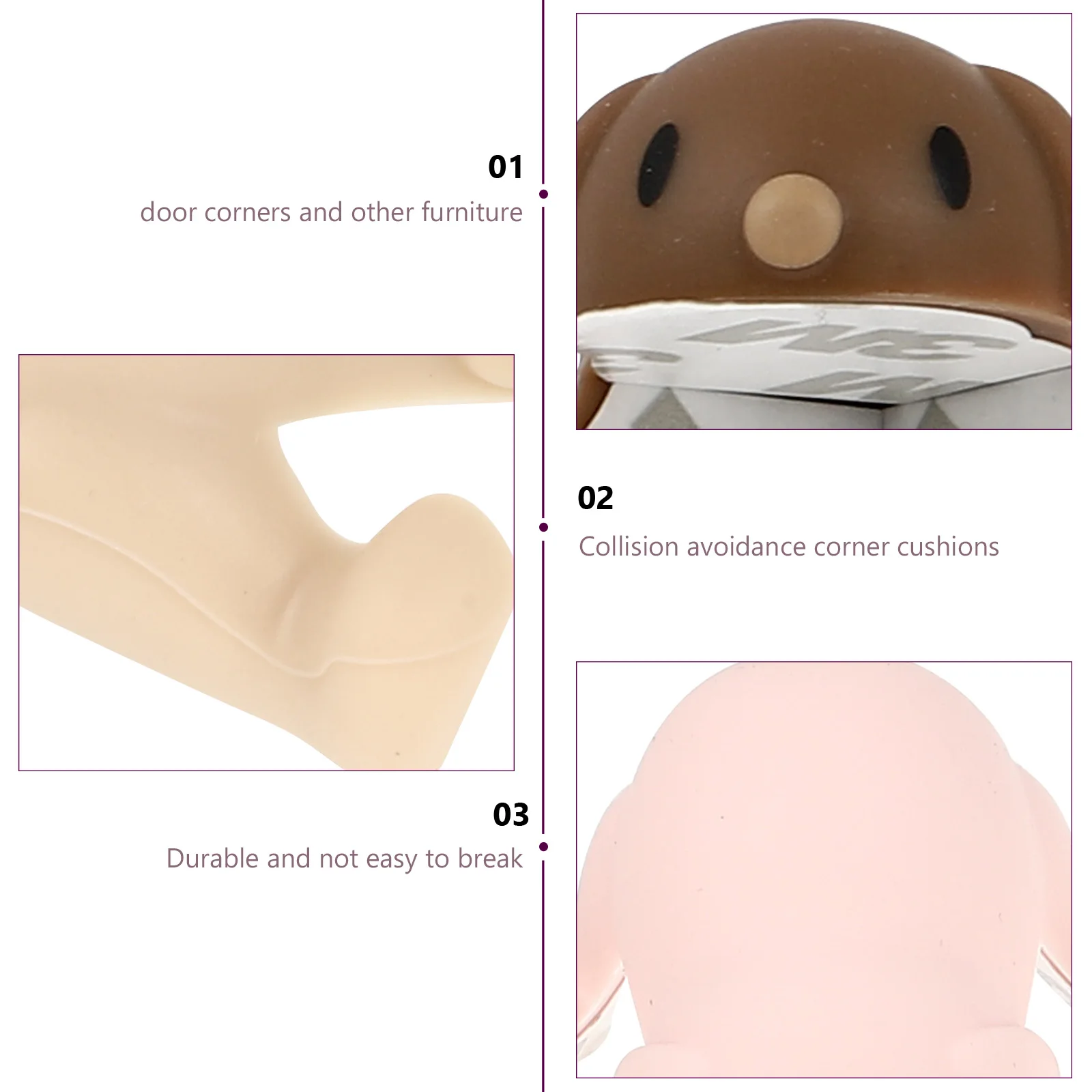 

Silicone Baby Safety Corner Protectors Anti Collision Cartoon Animal Shaped Furniture Protector For Tables Home