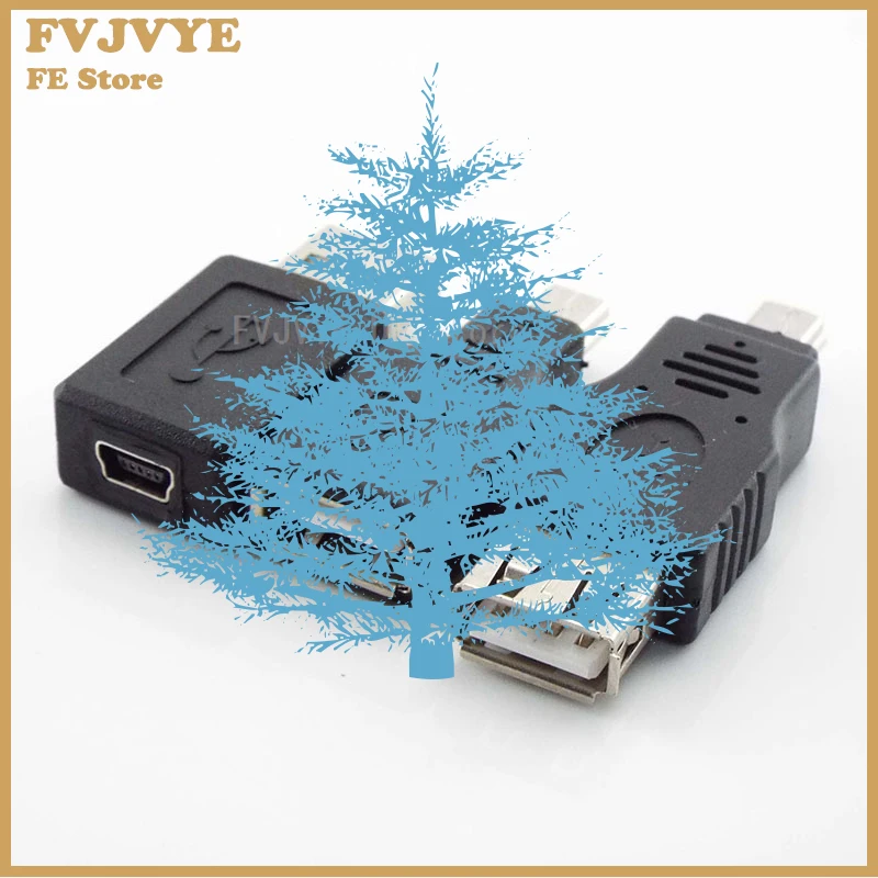 

USB 2.0 A «мама» на Mini B 5-контактный разъем «мама/папа» для Mini Type-A B Jack Splitter Конвертер OTG для смартфона D5