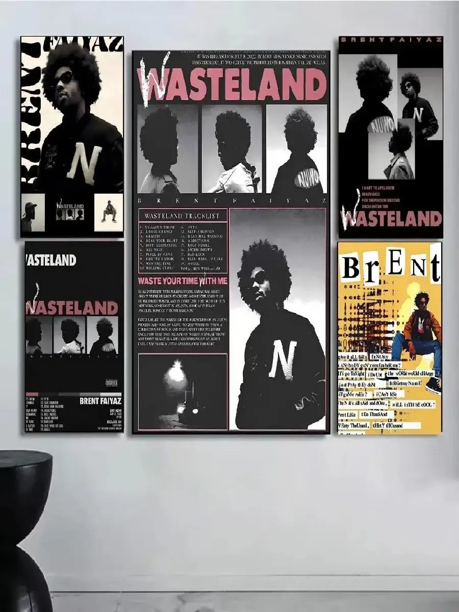 طباعة ملصق موسيقى Brent Faiyaz Wasteland لتزيين جدران غرفة النوم والمقهى