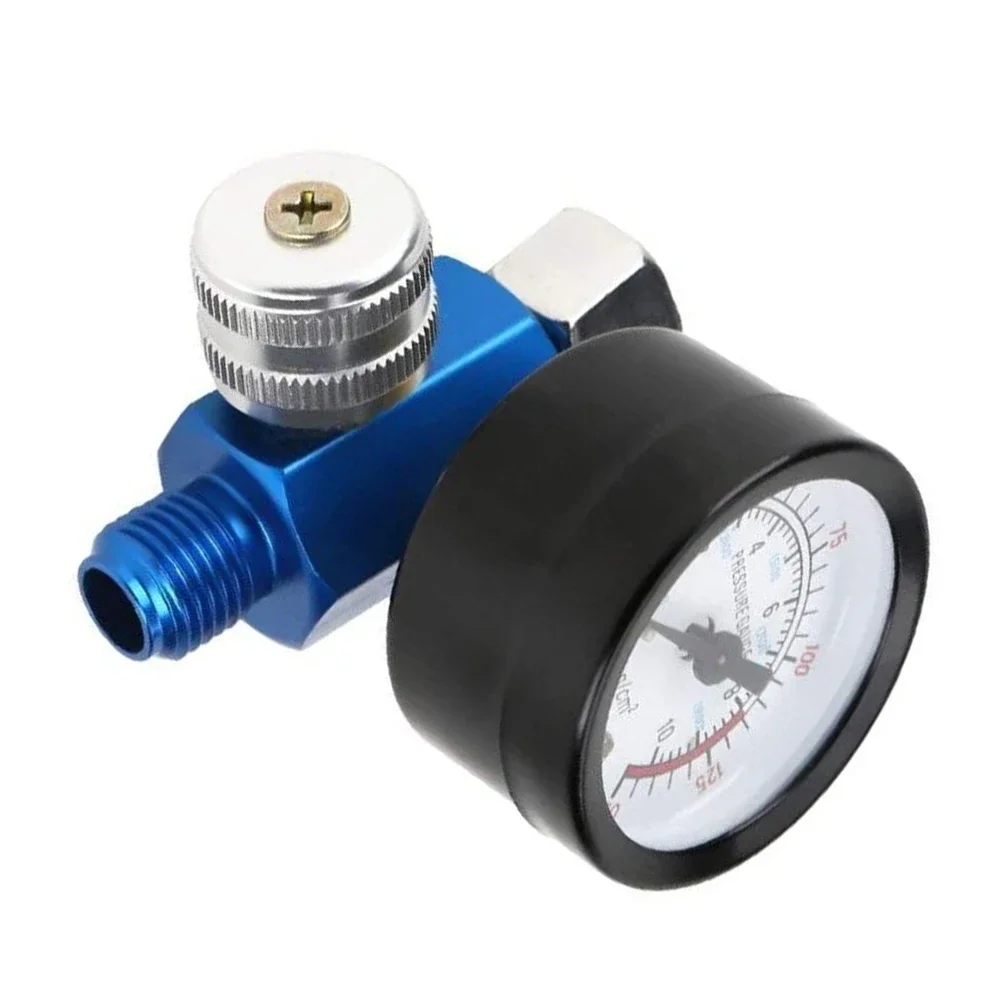 1pc 1/4 Inch Adjustable Air Pressure Regulator With Pressure Gauge Easy Control For Spray Air Tools Accessories