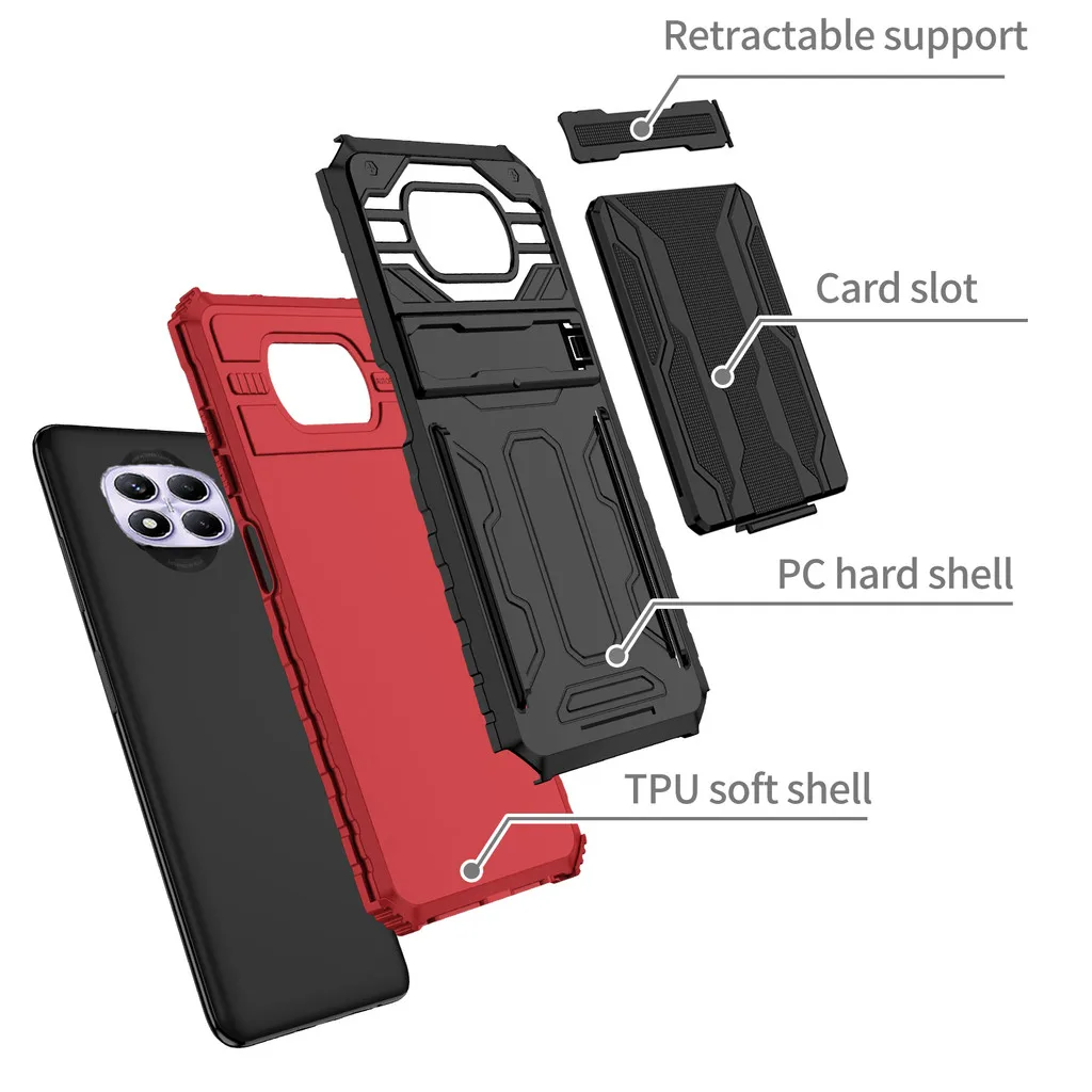 Coque blindée antichoc pour Xiaomi Redmi Note 14 Note 14 Pro Plus + Pro + 14Pro + Note14Pro + 4G 5G