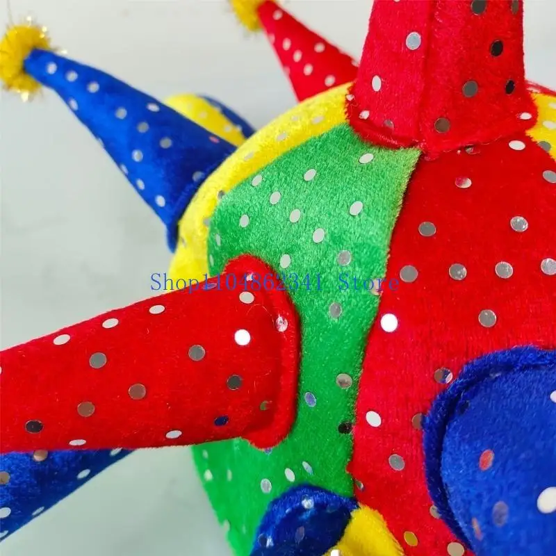 5asd قبعة المهرج قبعات المهرج الهالوين زي الحفلات المضحكة لحفلات العطلات التنكرية