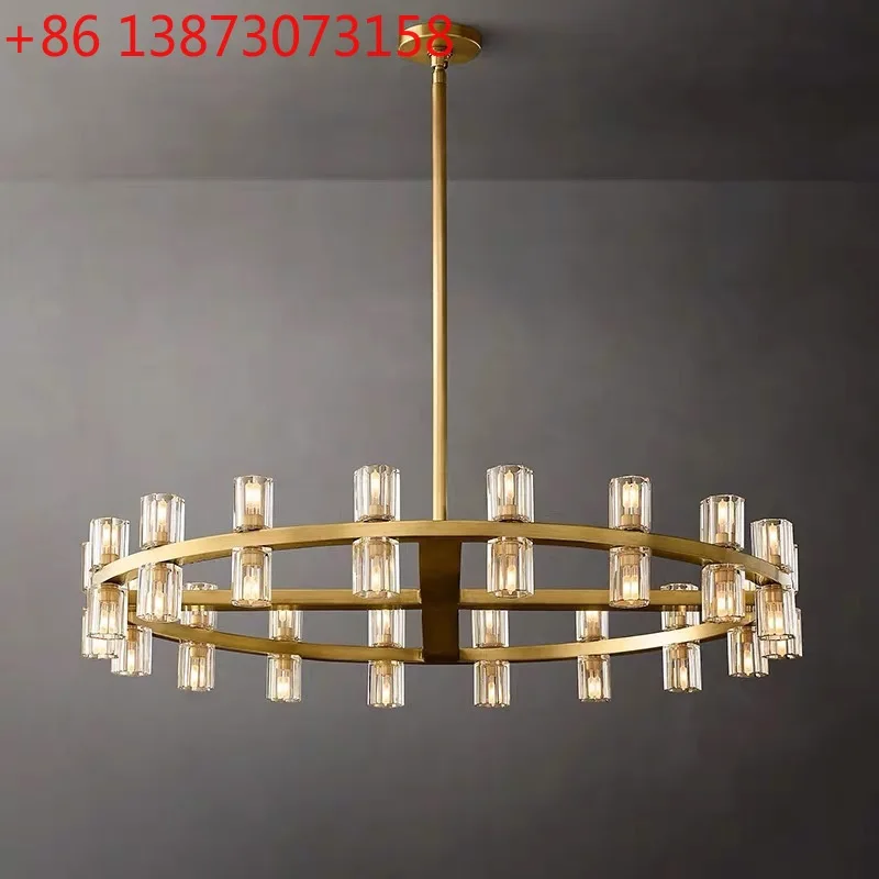 

R Североамериканская лампа ARCACHON в гонконгском стиле, современный американский свет, роскошная гостиная, спальня, кабинет, инженерный кристалл, chande