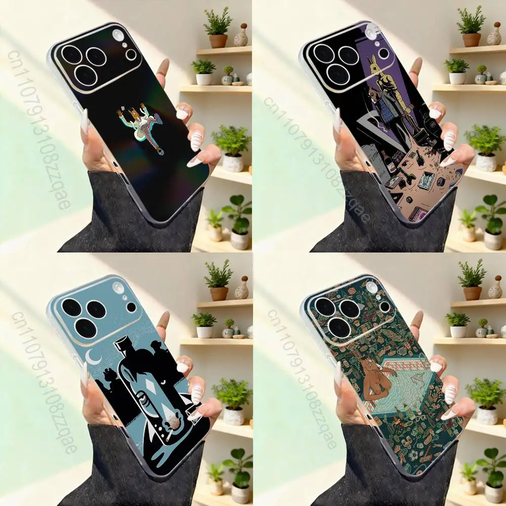 

B-Bojack Funny H-Horseman For iPhone 17,16,15,14,13,12,11,Pro,Max,Plus,Mini,SE4,E Magnetic For Magsafe Wireless Phone Case