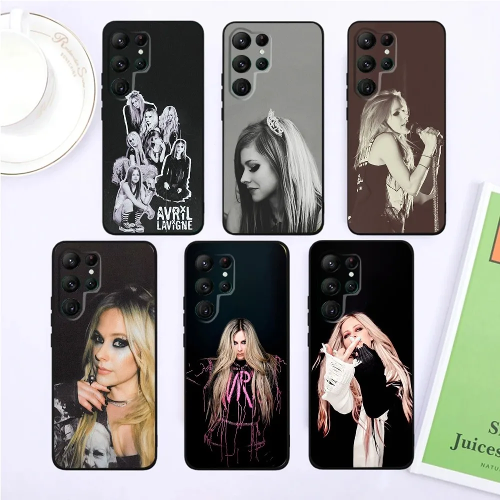 Singer A-Avril Lavigne Phone Case For SamsungS24,S23,S22,S21,Ultra Pro S10,S30Plus,S9,20lite Black Cover