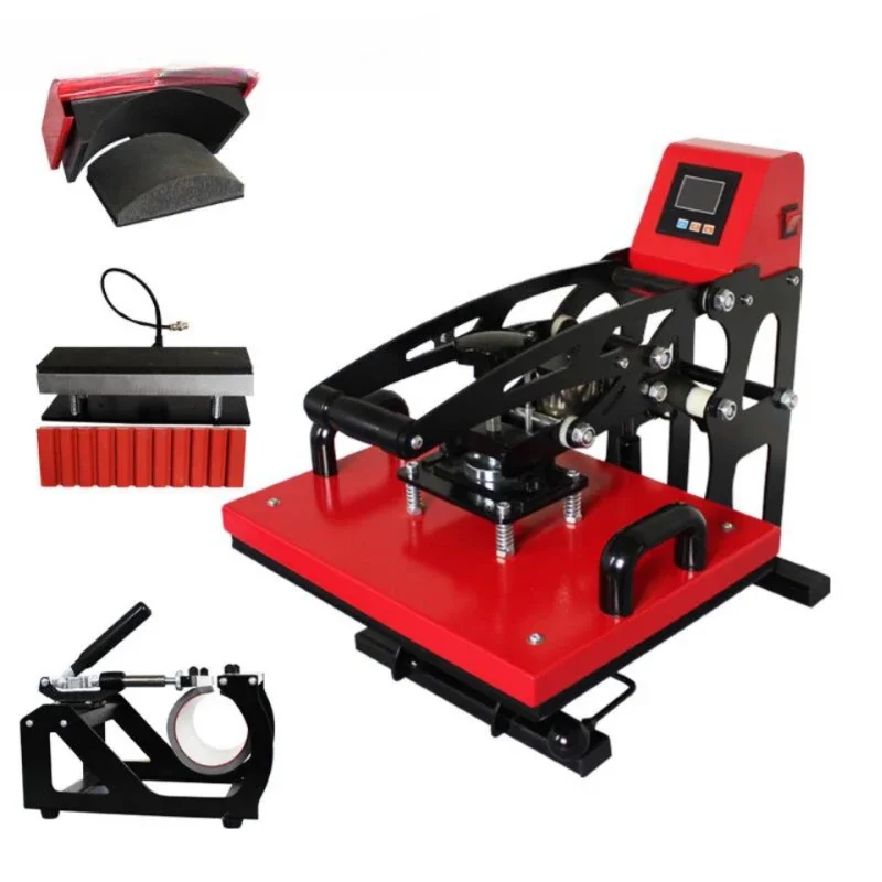 Multifunctional heat transfer machine 4-in-1 heat transfer machine hat clothes hot stamping cup pen pattern equipment