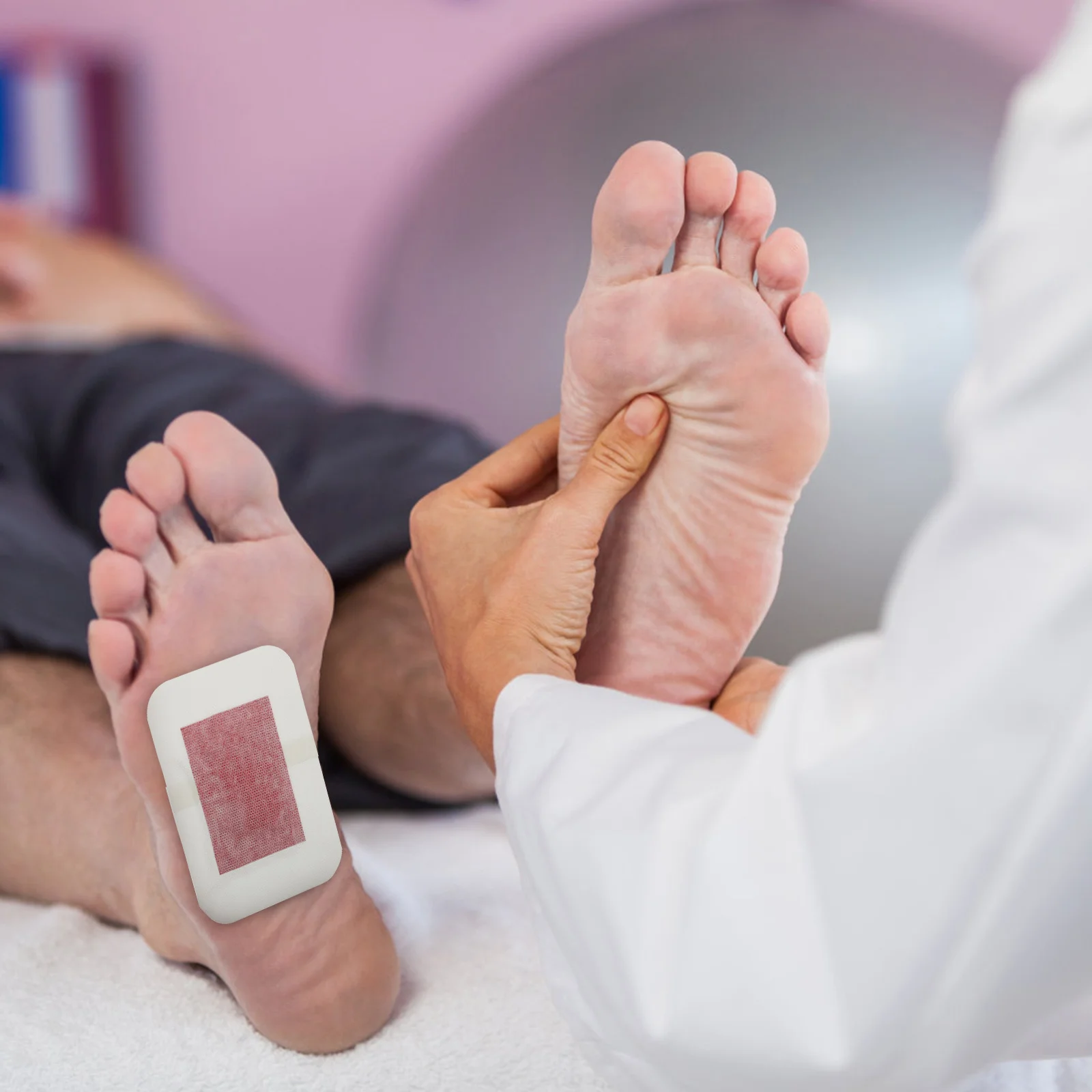 

12pcs Foot Pads Rose Essential Oil Natural Safe Lightweight Skin-Friendly Fit For Soles Foot Care Supplies Patch