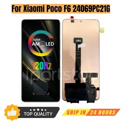 iParts Replacement New Display for Xiaomi Poco F6 5G 24069PC21G 120Hz AMOLED Touch Screen With Frame Assembly OEM Parts