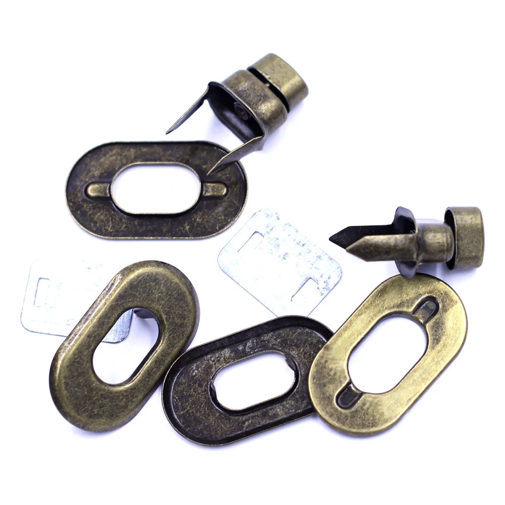 50Sets Kiss Clasps Closure Twist Turn Lock Alloy Oval Frame Bronze Tone For Purse Luggage Bags Part Accessories 37mm