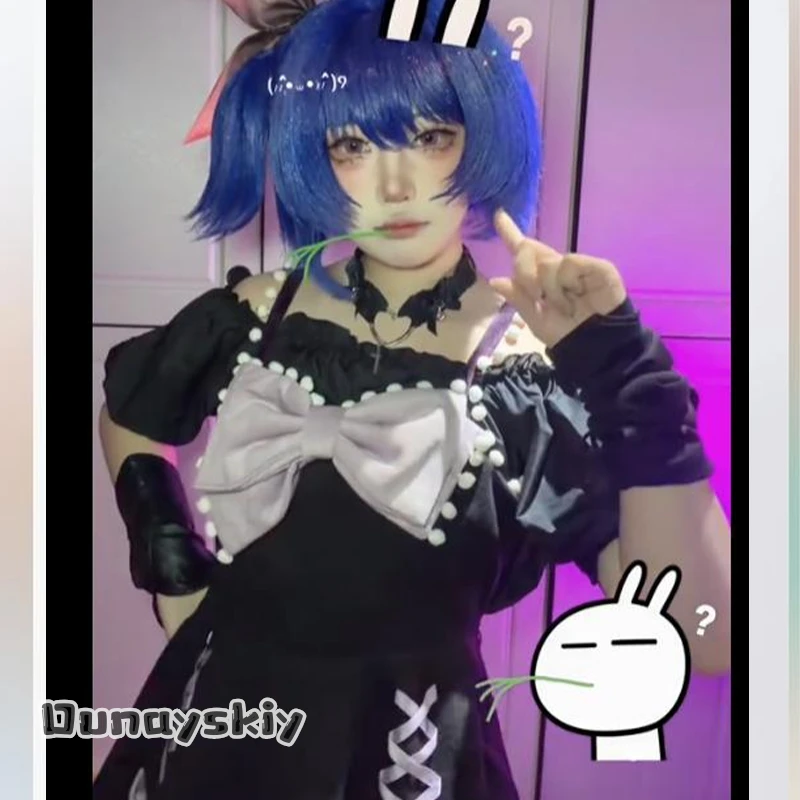 CR6.22*Prune Cosplay Anime Game Genshin Impact Kawaii Loli Costume Purple Dress Wigs Sweet Lolita Y2K Lovely Roleplay Halloween