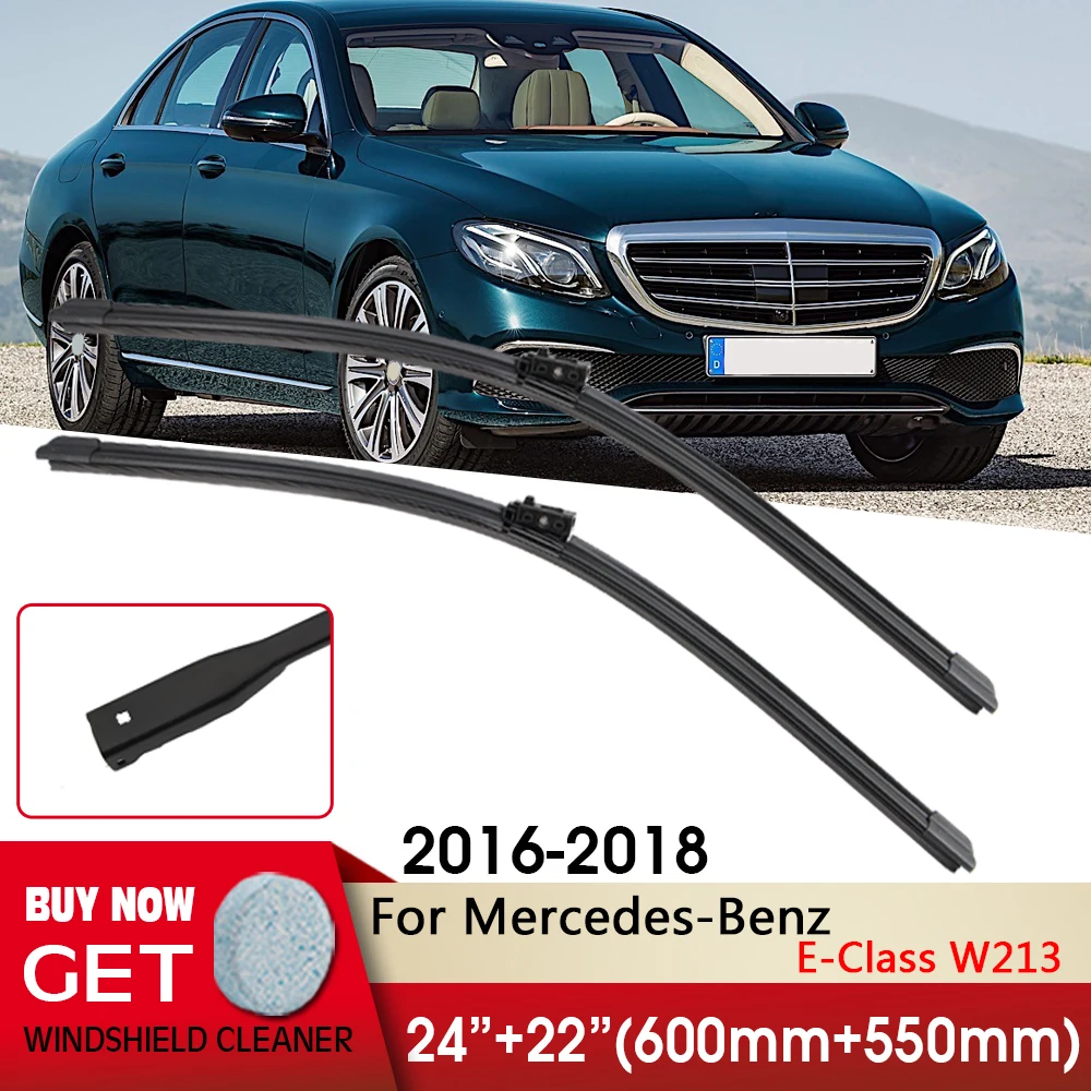 

Car Wiper Front Wiper Blade 24"+22" For Mercedes-Benz E-Class W213 2016 2017-2023 Windscreen Wipers Auto Accessories