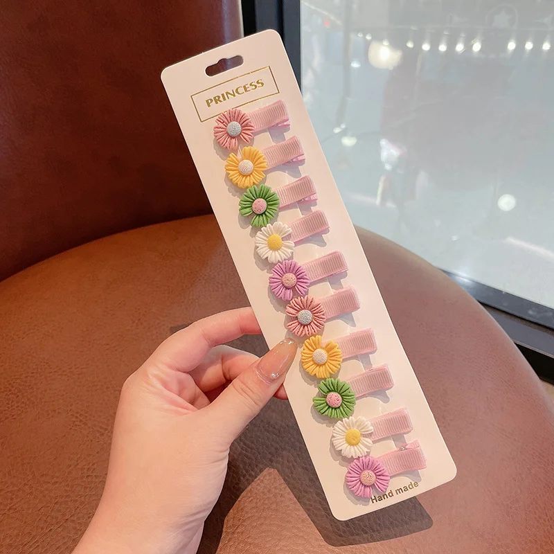 Sweat Hair Clip do not Hurt Child Hair Girls Hair Card Small Cute Hair Accessories Headwear Baby Hair Clips Full Cloth Package