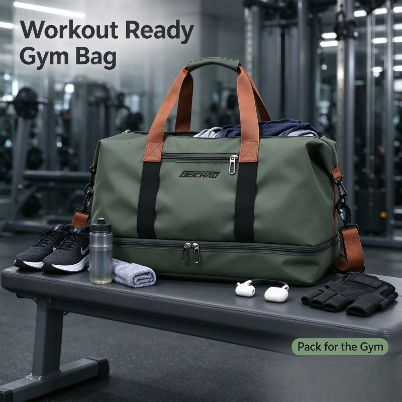 Short-distance Weekender Duffle Bag, Portable Gym Sack, Multi-way Shoulder & Crossbody Carry Handbag, Stocking Stuffers