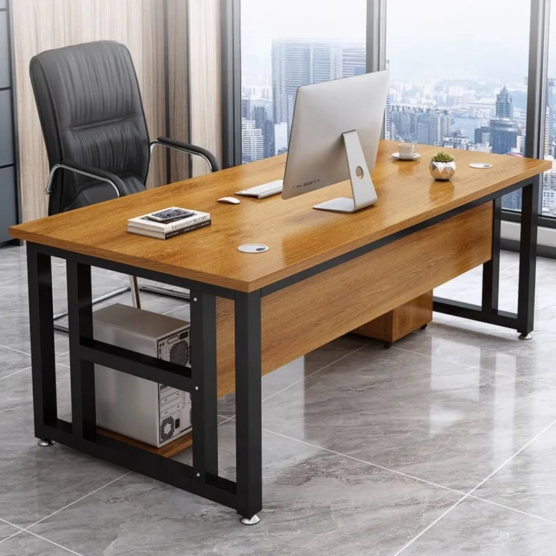 Single Workbench Office Desks Computer Simplicity Modern Staff Office Desks Secretaire Boss Escritorios Work Furniture QF50OD