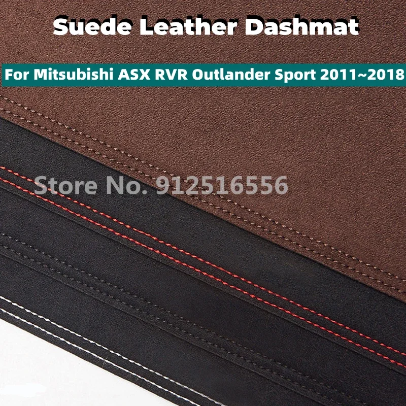 

Автомобильный замшевый кожаный коврик для приборной панели, коврик для приборной панели, солнцезащитный козырек для Mitsubishi ASX RVR Outlander Sport 2011-2018