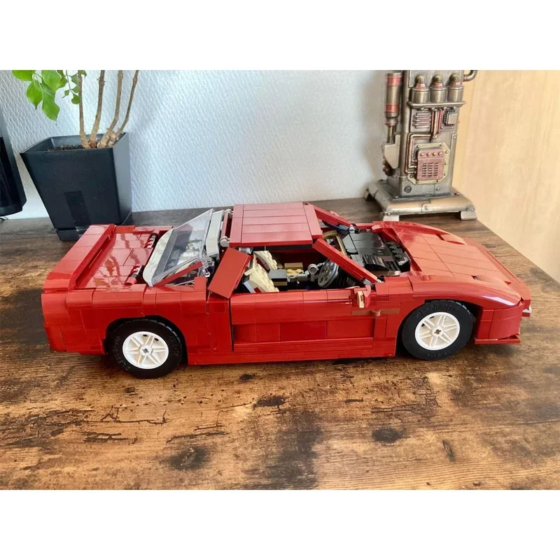 MOC-151570 Red Model 90's Supercar Assembly Stitching Building Block Model • 975 Parts Boy Kids Birthday Building Block Toy