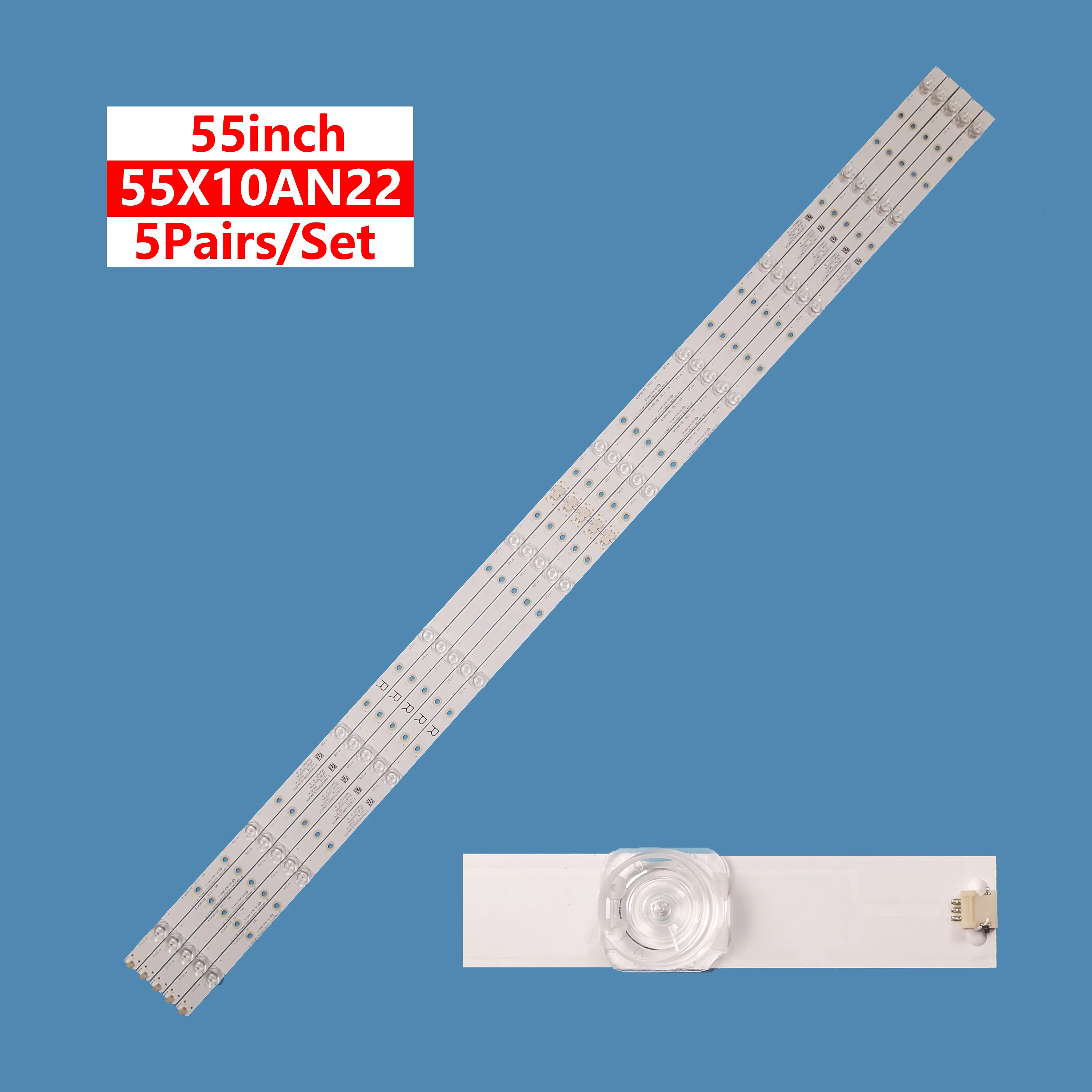 TV LED strip 55inch LB-GM3030-GJ0D22555X10AN22 L/R for 55X10AN22 TV backlight LED 10pcs=1set LB-GM3030-GJ0D22555X10AN22 L/R