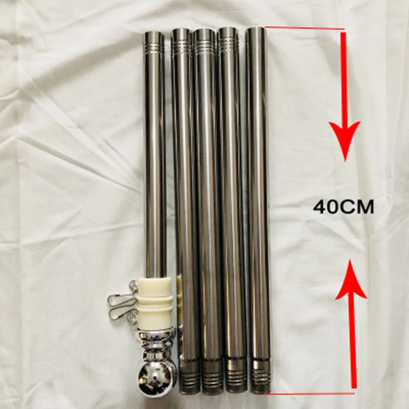 2026 Trend-1.8M Telescopic Flag Pole Flagpole Guide Banner Flag Pole Set Stainless Steel Flagpole with Buckles