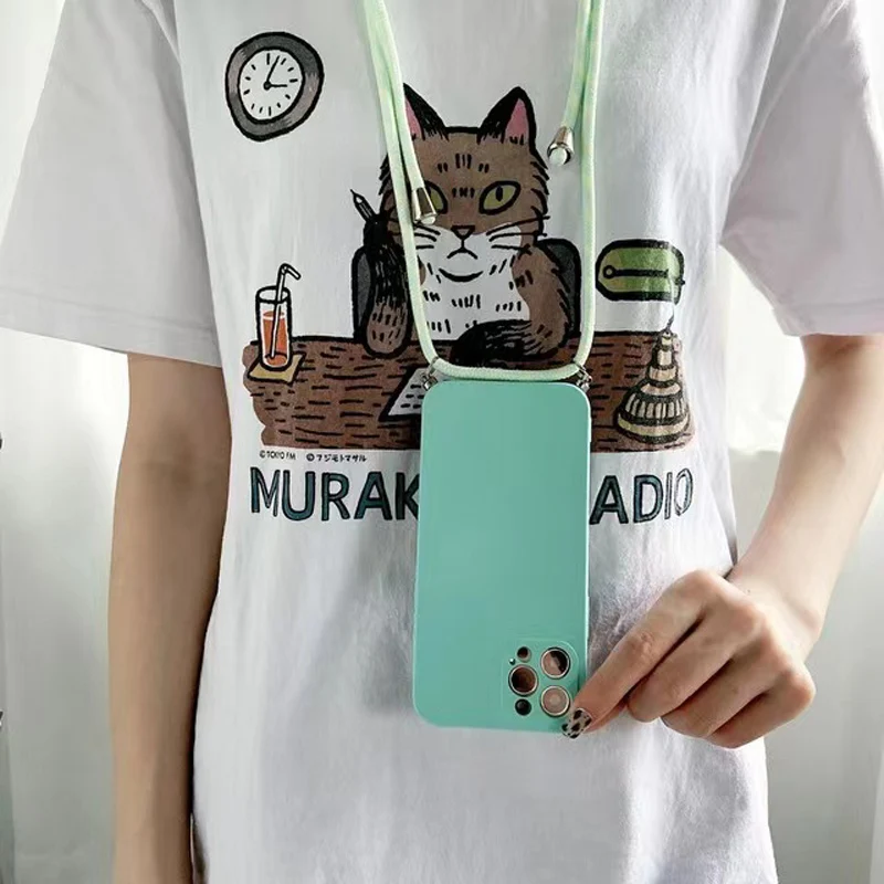 Crossbody حزام الحال بالنسبة ممن لهم Realme 9 برو 5 جرام 7 5 6 9i 8i 4 جرام C3 C11 C25Y C35 C21 C20 C15 X2 قلادة الحبل الحبل غطاء سيليكون #6