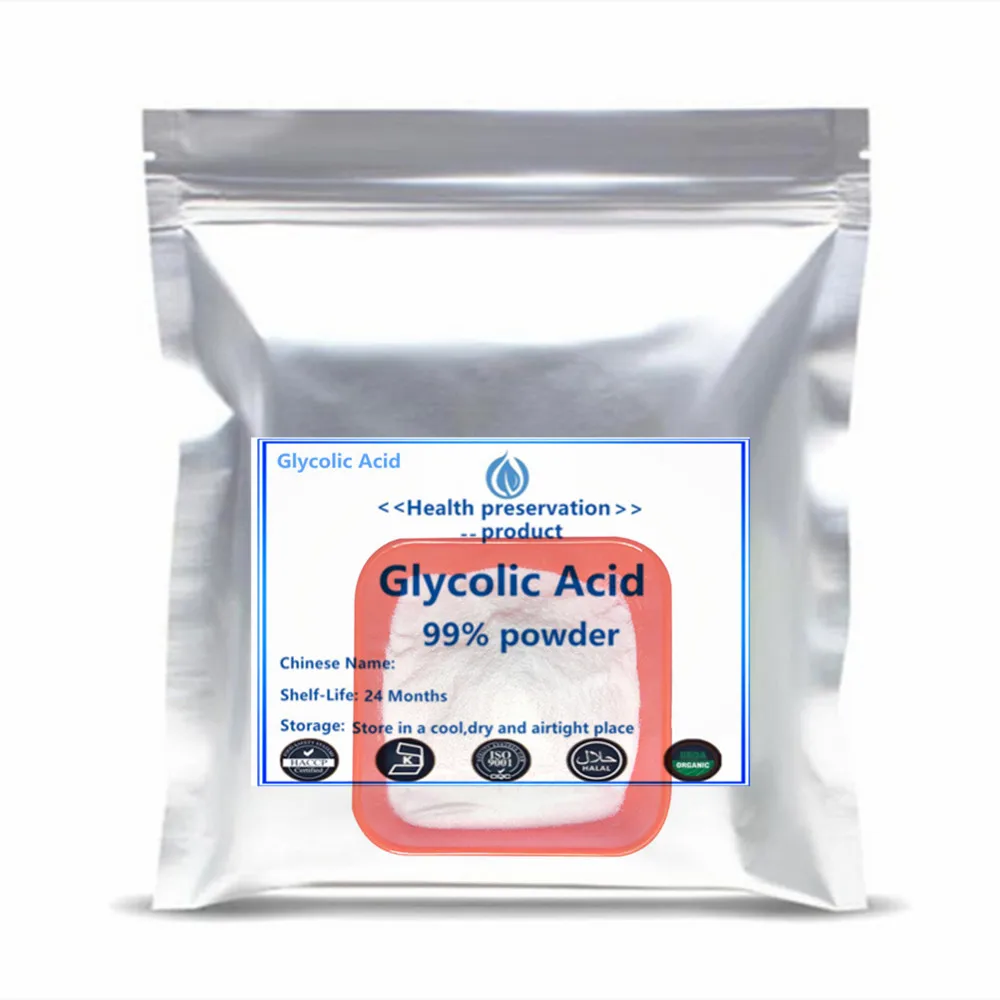 Cosmetic Grade 99% Glycolic Acid Powder, Pure AHA Exfoliant for DIY Skincare, Skin Brightening, Reduce Dark Spots, Anti-Aging