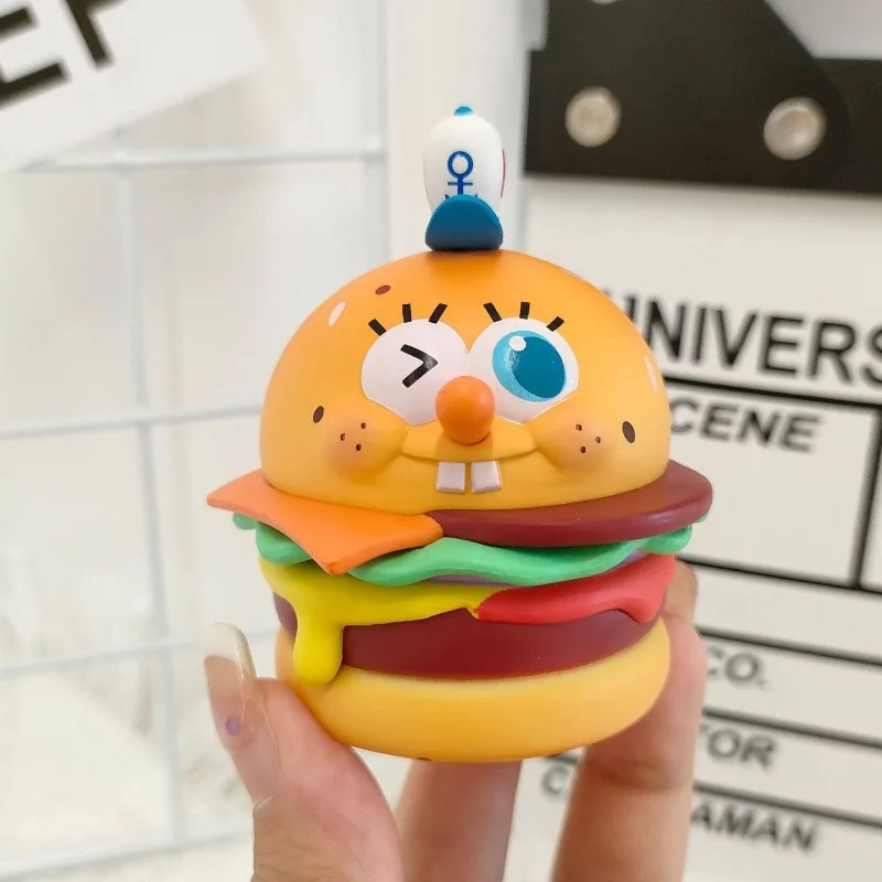 SpongeBob SquarePants Patrick Star Cartoon Creative Burger Party Series Blind Box Kawaii Desktop Decoration Children's Gift