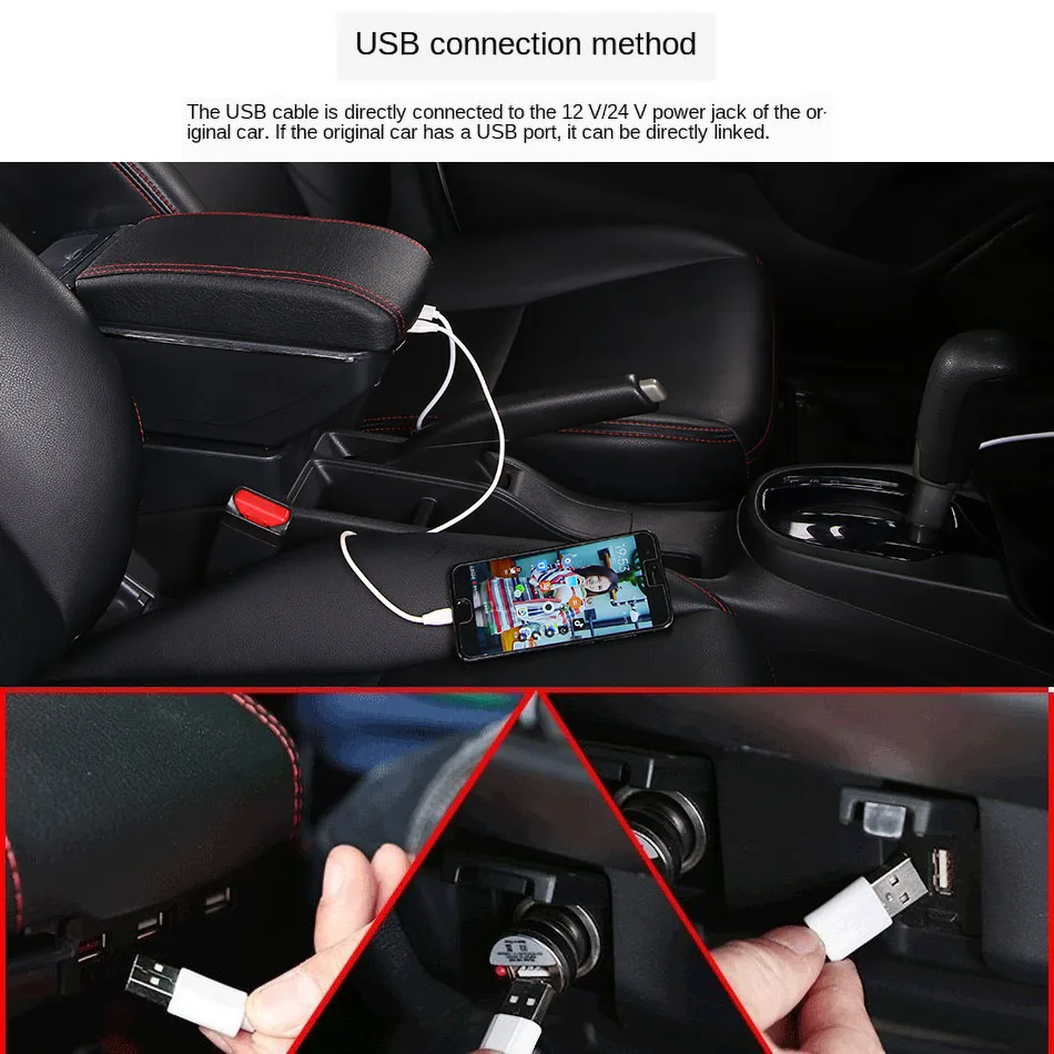 For Renault Logan 2 Armrest For Dacia Logan 2 dokker Renault Sandero 2 Car Armrest Box Interior Retrofit Accessories Storage Box