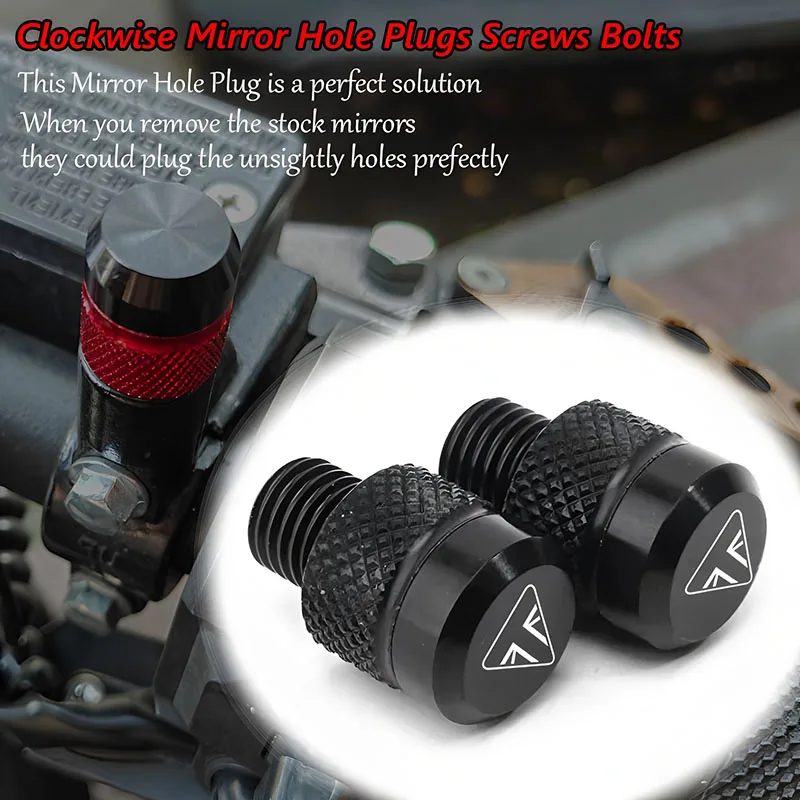 

For Trident 660 Tiger 660 800 900 GT PRO speed triple 1050 street triple 675/R 765 RS Motor Mirror Hole Plug Screw Bolts Cover
