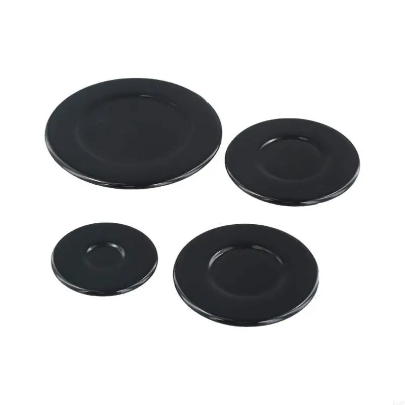 F92F 4PCS Stove Diffusers Burners Gas Flame Hood Metal Texture for Kitchen