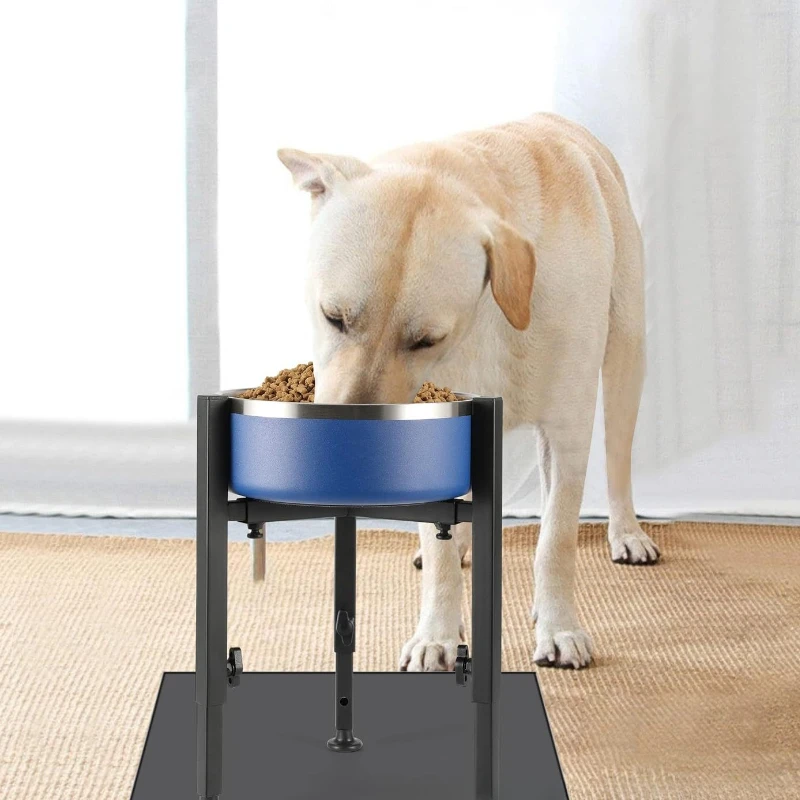 

Metal Dog Bowl Holder Pet Dogs Cat Bowl Stand Adjustable Width Height Protect Cervical Spine Bowls Rack Pets Product Supplies