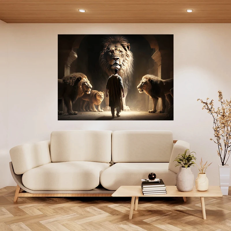 The Angel in the Garden Eden Jesus Bible Art Canvas Painting Modern Bible Poster and Prints Wall Art Picture For Room Home Decor