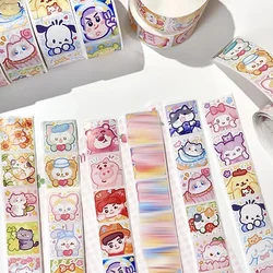 Sanrio Cartoon Sticker Roll/500pcs Cute Cinnamoroll My Melody Kuromi Reward Sticker Student Handbook Gift Sticker Wholesale