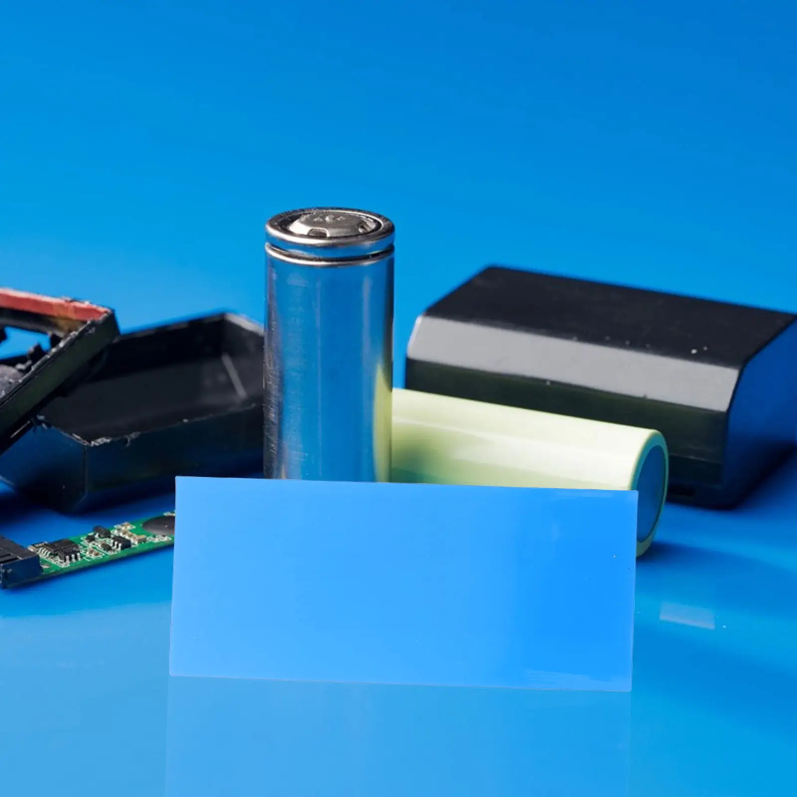 

100Pcs Battery Heat Shrink Wrap PVC Tube Blue Heat Shrinkable Sleeve for DIY Battery Pack Protection Explosion Proof Insulation